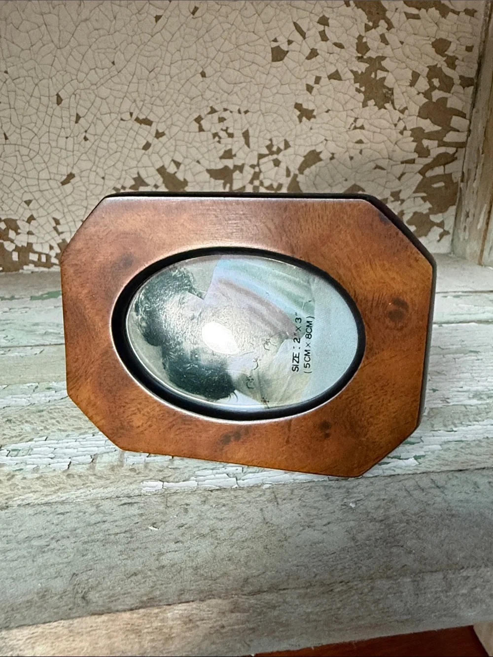 🌿Classic Wooden Looking Oval Photo Frame in Warm Brown